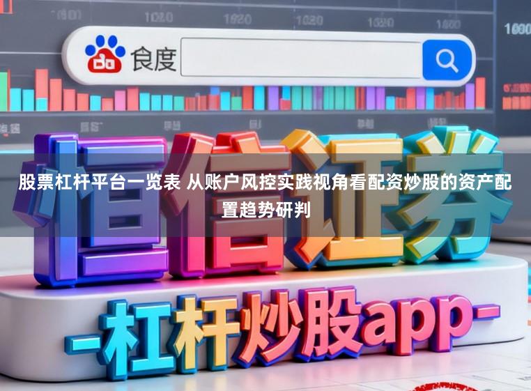 股票杠杆平台一览表 从账户风控实践视角看配资炒股的资产配置趋势研判